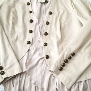 Military style cream colored jacket